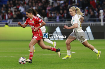 2024-03-27 - Francisca NAZARETH of Benfica and Lindsey HORAN of Lyon during the UEFA Women's Champions League, Quarter-finals, 2nd leg football match between Olympique Lyonnais and SL Benfica on March 27, 2024 at Groupama stadium in Decines-Charpieu near Lyon, France - FOOTBALL - WOMEN'S CHAMPIONS LEAGUE - LYON V BENFICA - UEFA CHAMPIONS LEAGUE WOMEN - SOCCER