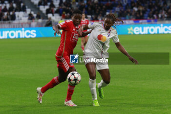 2024-03-27 - Kadidiatou DIANI of Lyon and Christy UCHEIBE of Benfica during the UEFA Women's Champions League, Quarter-finals, 2nd leg football match between Olympique Lyonnais and SL Benfica on March 27, 2024 at Groupama stadium in Decines-Charpieu near Lyon, France - FOOTBALL - WOMEN'S CHAMPIONS LEAGUE - LYON V BENFICA - UEFA CHAMPIONS LEAGUE WOMEN - SOCCER