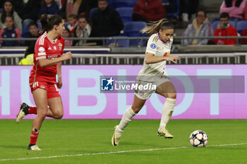 2024-03-27 - Delphine CASCARINO of Lyon and Francisca NAZARETH of Benfica during the UEFA Women's Champions League, Quarter-finals, 2nd leg football match between Olympique Lyonnais and SL Benfica on March 27, 2024 at Groupama stadium in Decines-Charpieu near Lyon, France - FOOTBALL - WOMEN'S CHAMPIONS LEAGUE - LYON V BENFICA - UEFA CHAMPIONS LEAGUE WOMEN - SOCCER
