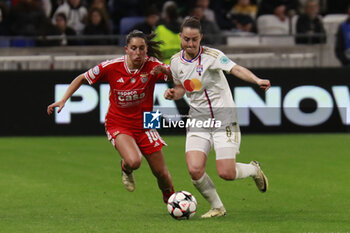 2024-03-27 - Sara DABRITZ of Lyon and Francisca NAZARETH of Benfica during the UEFA Women's Champions League, Quarter-finals, 2nd leg football match between Olympique Lyonnais and SL Benfica on March 27, 2024 at Groupama stadium in Decines-Charpieu near Lyon, France - FOOTBALL - WOMEN'S CHAMPIONS LEAGUE - LYON V BENFICA - UEFA CHAMPIONS LEAGUE WOMEN - SOCCER