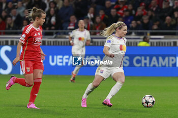 2024-03-27 - Eugénie LE SOMMER of Lyon and Anna GASPER of Benfica during the UEFA Women's Champions League, Quarter-finals, 2nd leg football match between Olympique Lyonnais and SL Benfica on March 27, 2024 at Groupama stadium in Decines-Charpieu near Lyon, France - FOOTBALL - WOMEN'S CHAMPIONS LEAGUE - LYON V BENFICA - UEFA CHAMPIONS LEAGUE WOMEN - SOCCER