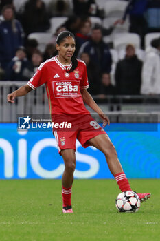 2024-03-27 - Lais ARAUJO of Benfica during the UEFA Women's Champions League, Quarter-finals, 2nd leg football match between Olympique Lyonnais and SL Benfica on March 27, 2024 at Groupama stadium in Decines-Charpieu near Lyon, France - FOOTBALL - WOMEN'S CHAMPIONS LEAGUE - LYON V BENFICA - UEFA CHAMPIONS LEAGUE WOMEN - SOCCER