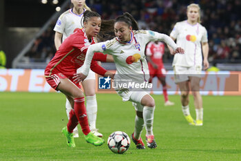 2024-03-27 - Selma BACHA of Lyon and Jessica SILVA of Benfica during the UEFA Women's Champions League, Quarter-finals, 2nd leg football match between Olympique Lyonnais and SL Benfica on March 27, 2024 at Groupama stadium in Decines-Charpieu near Lyon, France - FOOTBALL - WOMEN'S CHAMPIONS LEAGUE - LYON V BENFICA - UEFA CHAMPIONS LEAGUE WOMEN - SOCCER