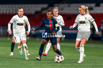 2024-03-28 - Grace GEYORO of PSG and Filippa CURMARK and Josefine RYBRINK of BK Hacken during the UEFA Women's Champions League, Quarter-finals, 2nd leg football match between Paris Saint-Germain and BK Hacken on March 28, 2024 at Parc des Princes stadium in Paris, France - FOOTBALL - WOMEN'S CHAMPIONS LEAGUE - PARIS SG V BK HACKEN - UEFA CHAMPIONS LEAGUE WOMEN - SOCCER