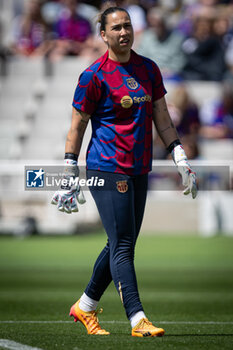 2024-04-20 - Goalkeeper Cata Coll (FC Barcelona) warms up during a Women's UEFA Champions League first-leg semifinal match between FC Barcelona and Chelsea Women at Estadi Olimpic Lluis Companys, in Barcelona, ,Spain on April 20, 2024. Photo by Felipe Mondino - WUCL SEMIFINAL 1º LEG - FC BARCELONA - CHELSEA WOMEN - UEFA CHAMPIONS LEAGUE WOMEN - SOCCER