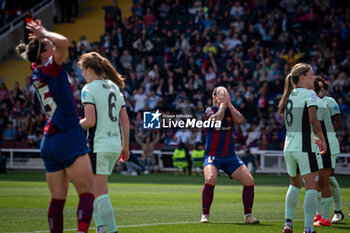 2024-04-20 - Alexia Putellas (FC Barcelona) look dejected during a Women's UEFA Champions League first-leg semifinal match between FC Barcelona and Chelsea Women at Estadi Olimpic Lluis Companys, in Barcelona, ,Spain on April 20, 2024. Photo by Felipe Mondino - WUCL SEMIFINAL 1º LEG - FC BARCELONA - CHELSEA WOMEN - UEFA CHAMPIONS LEAGUE WOMEN - SOCCER