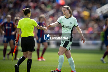 2024-04-20 - Niamh Charles (Chelsea Women) gestures during a Women's UEFA Champions League first-leg semifinal match between FC Barcelona and Chelsea Women at Estadi Olimpic Lluis Companys, in Barcelona, ,Spain on April 20, 2024. Photo by Felipe Mondino - WUCL SEMIFINAL 1º LEG - FC BARCELONA - CHELSEA WOMEN - UEFA CHAMPIONS LEAGUE WOMEN - SOCCER