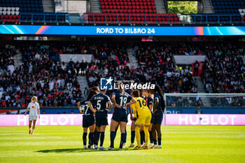 2024-04-28 - The players of Paris Saint-Germain during the UEFA Women's Champions League, Semi-finals, 2nd leg football match between Paris Saint-Germain and Olympique Lyonnais on April 28, 2024 at Parc des Princes stadium in Paris, France - FOOTBALL - WOMEN'S CHAMPIONS LEAGUE - PARIS SG V LYON - UEFA CHAMPIONS LEAGUE WOMEN - SOCCER