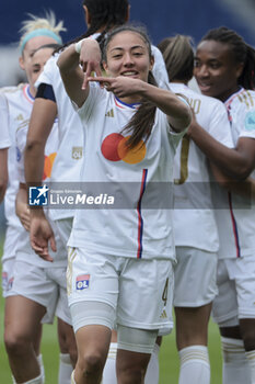 2024-04-28 - Selma Bacha of Lyon celebrates her goal during the UEFA Women's Champions League, Semi-finals, 2nd leg football match between Paris Saint-Germain and Olympique Lyonnais on April 28, 2024 at Parc des Princes stadium in Paris, France - FOOTBALL - WOMEN'S CHAMPIONS LEAGUE - PARIS SG V LYON - UEFA CHAMPIONS LEAGUE WOMEN - SOCCER