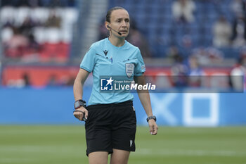 2024-04-28 - Referee Ivana Projkovska of North Macedonia during the UEFA Women's Champions League, Semi-finals, 2nd leg football match between Paris Saint-Germain and Olympique Lyonnais on April 28, 2024 at Parc des Princes stadium in Paris, France - FOOTBALL - WOMEN'S CHAMPIONS LEAGUE - PARIS SG V LYON - UEFA CHAMPIONS LEAGUE WOMEN - SOCCER