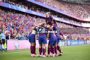 2024-05-25 - Alexia Putellas of FC Barcelona celebrates after scoring a goal 2-0 during the UEFA Women's Champions League, Final, football match between FC Barcelona and Olympique Lyonnais on May 25, 2024 at San Mames stadium in Bilbao, Spain - FOOTBALL - WOMEN'S CHAMPIONS LEAGUE - FINAL - FC BARCELONA V LYON - UEFA CHAMPIONS LEAGUE WOMEN - SOCCER