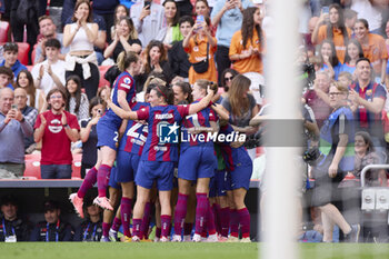2024-05-25 - Aitana Bonmati of FC Barcelona celebrates after scoring a goal 1-0 during the UEFA Women's Champions League, Final, football match between FC Barcelona and Olympique Lyonnais on May 25, 2024 at San Mames stadium in Bilbao, Spain - FOOTBALL - WOMEN'S CHAMPIONS LEAGUE - FINAL - FC BARCELONA V LYON - UEFA CHAMPIONS LEAGUE WOMEN - SOCCER