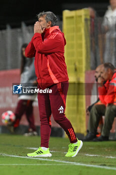 2024-10-08 - Alessandro Spugna of A.S. Roma Women during the Women Champion League Rome vs Wolfsburg 08 October 2024 at the Tre Fontane Stadium in Rome - ROMA WOMEN VS WOLFSBURG - UEFA CHAMPIONS LEAGUE WOMEN - SOCCER