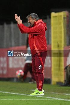 2024-10-08 - Alessandro Spugna of A.S. Roma Women during the Women Champion League Rome vs Wolfsburg 08 October 2024 at the Tre Fontane Stadium in Rome - ROMA WOMEN VS WOLFSBURG - UEFA CHAMPIONS LEAGUE WOMEN - SOCCER