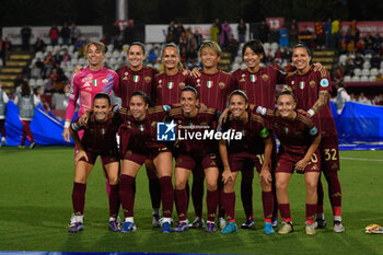 2024-10-08 - A.S. Roma Women during the Women Champion League Rome vs Wolfsburg 08 October 2024 at the Tre Fontane Stadium in Rome - ROMA WOMEN VS WOLFSBURG - UEFA CHAMPIONS LEAGUE WOMEN - SOCCER