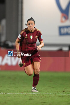 2024-10-08 - Evelyne Viens of A.S. Roma Women during the Women Champion League Rome vs Wolfsburg 08 October 2024 at the Tre Fontane Stadium in Rome - ROMA WOMEN VS WOLFSBURG - UEFA CHAMPIONS LEAGUE WOMEN - SOCCER