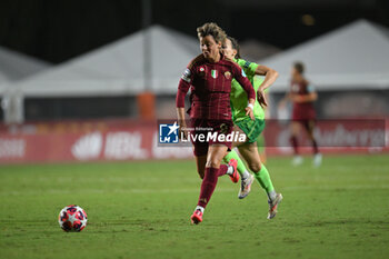 2024-10-08 - Valentina Giacinti of A.S. Roma Women during the Women Champion League Rome vs Wolfsburg 08 October 2024 at the Tre Fontane Stadium in Rome - ROMA WOMEN VS WOLFSBURG - UEFA CHAMPIONS LEAGUE WOMEN - SOCCER