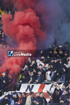 2024-02-21 - Supporters barcellona during the UEFA Champions League round 16 match between SSC Napoli vs Barcellona at the Diego Armando Maradona Stadium in Naples, southern Italy, on February 21, 2024. - SSC NAPOLI VS FC BARCELONA - UEFA CHAMPIONS LEAGUE - SOCCER