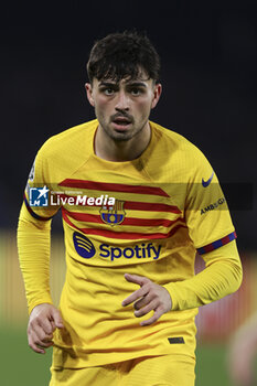 2024-02-21 - Barcellona's Spanish midfielder Pedri looks during the UEFA Champions League round 16 match between SSC Napoli vs Barcellona at the Diego Armando Maradona Stadium in Naples, southern Italy, on February 21, 2024. - SSC NAPOLI VS FC BARCELONA - UEFA CHAMPIONS LEAGUE - SOCCER
