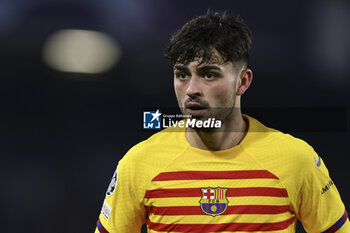 2024-02-21 - Barcellona's Spanish midfielder Pedri looks during the UEFA Champions League round 16 match between SSC Napoli vs Barcellona at the Diego Armando Maradona Stadium in Naples, southern Italy, on February 21, 2024. - SSC NAPOLI VS FC BARCELONA - UEFA CHAMPIONS LEAGUE - SOCCER