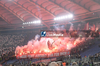 2024-02-14 - Bayern Munich supporters during the UEFA Champions League 2023-2024 football match between SS Lazio and Bayern Monaco at the Olympic Stadium in Rome on February 14, 2023. - SS LAZIO VS BAYERN MUNICH - UEFA CHAMPIONS LEAGUE - SOCCER