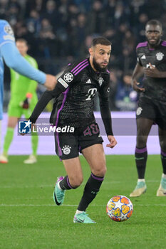 2024-02-14 - Noussair Mazraoui (Bayern Munich)   during the UEFA Champions League 2023-2024 football match between SS Lazio and Bayern Monaco at the Olympic Stadium in Rome on February 14, 2023. - SS LAZIO VS BAYERN MUNICH - UEFA CHAMPIONS LEAGUE - SOCCER