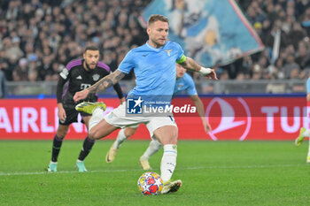 2024-02-14 - Ciro Immobile (SS Lazio);  goal 1-0 during the UEFA Champions League 2023-2024 football match between SS Lazio and Bayern Monaco at the Olympic Stadium in Rome on February 14, 2023. - SS LAZIO VS BAYERN MUNICH - UEFA CHAMPIONS LEAGUE - SOCCER