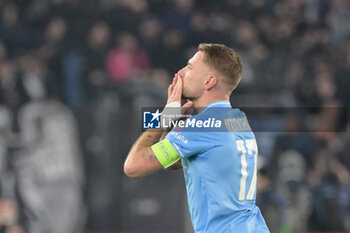 2024-02-14 - Ciro Immobile (SS Lazio);  celebrates after scoring the goal 1-0 during the UEFA Champions League 2023-2024 football match between SS Lazio and Bayern Monaco at the Olympic Stadium in Rome on February 14, 2023. - SS LAZIO VS BAYERN MUNICH - UEFA CHAMPIONS LEAGUE - SOCCER