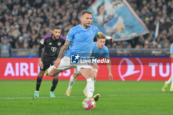 2024-02-14 - Ciro Immobile (SS Lazio); goal 1-0 during the UEFA Champions League 2023-2024 football match between SS Lazio and Bayern Monaco at the Olympic Stadium in Rome on February 14, 2023. - SS LAZIO VS BAYERN MUNICH - UEFA CHAMPIONS LEAGUE - SOCCER