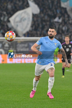 2024-02-14 - Elseid Hysaj (SS Lazio);  during the UEFA Champions League 2023-2024 football match between SS Lazio and Bayern Monaco at the Olympic Stadium in Rome on February 14, 2023. - SS LAZIO VS BAYERN MUNICH - UEFA CHAMPIONS LEAGUE - SOCCER