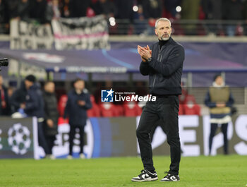 2024-02-13 - Coach Marco Rose of RB Leipzig at full time during the UEFA Champions League, Round of 16 1st leg football match between Red Bull Leipzig and Real Madrid on February 13, 2024 at Red Bull Arena in Leipzig, Germany - FOOTBALL - CHAMPIONS LEAGUE - RB LEIPZIG V REAL MADRID - UEFA CHAMPIONS LEAGUE - SOCCER