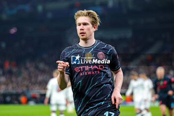 2024-02-14 - Kevin De Bruyne (17) of Manchester City celebrates his goal 0-1 during the UEFA Champions League, Round of 16 1st leg football match between FC Copenhagen and Manchester City on 13 February 2024 at Parken Stadium in Copenhagen, Denmark - FOOTBALL - CHAMPIONS LEAGUE - COPENHAGEN V MANCHESTER CITY - UEFA CHAMPIONS LEAGUE - SOCCER