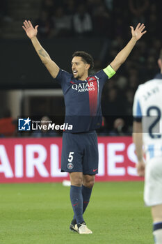 2024-02-14 - Marquinhos of PSG during the UEFA Champions League, Round of 16 1st leg football match between Paris Saint-Germain (PSG) and Real Sociedad on February 14, 2024 at Parc des Princes stadium in Paris, France - FOOTBALL - CHAMPIONS LEAGUE - PARIS SG V REAL SOCIEDAD - UEFA CHAMPIONS LEAGUE - SOCCER