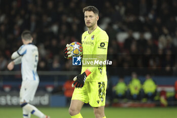 2024-02-14 - Real Sociedad goalkeeper Alejandro Remiro during the UEFA Champions League, Round of 16 1st leg football match between Paris Saint-Germain (PSG) and Real Sociedad on February 14, 2024 at Parc des Princes stadium in Paris, France - FOOTBALL - CHAMPIONS LEAGUE - PARIS SG V REAL SOCIEDAD - UEFA CHAMPIONS LEAGUE - SOCCER