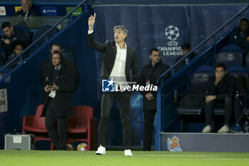 2024-02-14 - Coach of Real Sociedad Imanol Alguacil during the UEFA Champions League, Round of 16 1st leg football match between Paris Saint-Germain (PSG) and Real Sociedad on February 14, 2024 at Parc des Princes stadium in Paris, France - FOOTBALL - CHAMPIONS LEAGUE - PARIS SG V REAL SOCIEDAD - UEFA CHAMPIONS LEAGUE - SOCCER