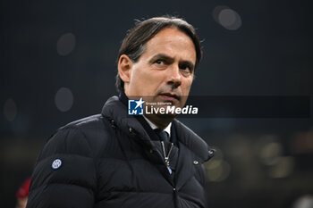 2024-02-20 - Simone Inzaghi, Head Coach of Fc Inter, during the UEFA Champions League match between Inter FC Internazionale and Club Atletico De Madrid, on 20 of February 2024, at Giuseppe Meazza San Siro Siro stadium in Milan, Italy. Photo Tiziano Ballabio - INTER - FC INTERNAZIONALE VS ATLETICO MADRID - UEFA CHAMPIONS LEAGUE - SOCCER
