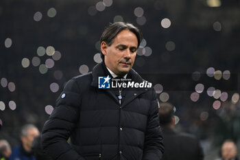 2024-02-20 - Simone Inzaghi, Head Coach of Fc Inter, during the UEFA Champions League match between Inter FC Internazionale and Club Atletico De Madrid, on 20 of February 2024, at Giuseppe Meazza San Siro Siro stadium in Milan, Italy. Photo Tiziano Ballabio - INTER - FC INTERNAZIONALE VS ATLETICO MADRID - UEFA CHAMPIONS LEAGUE - SOCCER