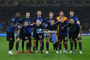 2024-02-20 - Lineup of FC Inter during the UEFA Champions League match between Inter FC Internazionale and Club Atletico De Madrid, on 20 of February 2024, at Giuseppe Meazza San Siro Siro stadium in Milan, Italy. Photo Tiziano Ballabio - INTER - FC INTERNAZIONALE VS ATLETICO MADRID - UEFA CHAMPIONS LEAGUE - SOCCER