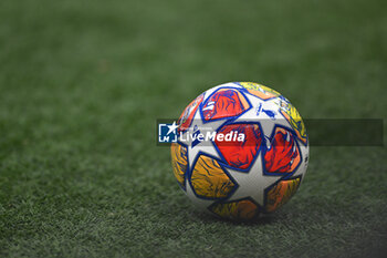 2024-02-20 - Match ball during during the UEFA Champions League match between Inter FC Internazionale and Club Atletico De Madrid, on 20 of February 2024, at Giuseppe Meazza San Siro Siro stadium in Milan, Italy. Photo Tiziano Ballabio - INTER - FC INTERNAZIONALE VS ATLETICO MADRID - UEFA CHAMPIONS LEAGUE - SOCCER