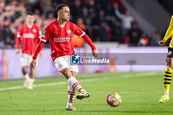 2024-02-20 - Sergino Dest of PSV during the UEFA Champions League, Round of 16 1st leg football match between PSV and Borussia Dortmund on February 20, 2024 at Philips Stadion in Eindhoven, Netherlands - FOOTBALL - CHAMPIONS LEAGUE - PSV V DORTMUND - UEFA CHAMPIONS LEAGUE - SOCCER