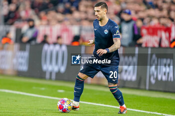 2024-03-05 - Mattia Zaccagni of Lazio during the UEFA Champions League, Round of 16, 2nd leg football match between FC Bayern Munich and SS Lazio on March 5, 2024 at Allianz Arena in Munich, Germany - FOOTBALL - CHAMPIONS LEAGUE - BAYERN MUNICH V LAZIO - UEFA CHAMPIONS LEAGUE - SOCCER