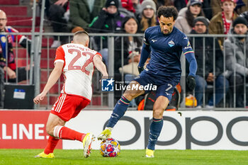 2024-03-05 - Felipe Anderson of Lazio and Raphael Guerreiro of Bayern Munich during the UEFA Champions League, Round of 16, 2nd leg football match between FC Bayern Munich and SS Lazio on March 5, 2024 at Allianz Arena in Munich, Germany - FOOTBALL - CHAMPIONS LEAGUE - BAYERN MUNICH V LAZIO - UEFA CHAMPIONS LEAGUE - SOCCER