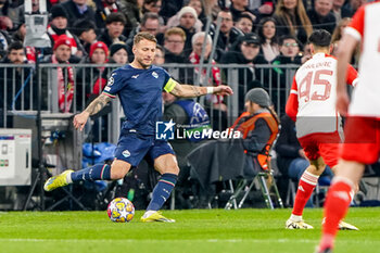 2024-03-05 - Ciro Immobile of Lazio during the UEFA Champions League, Round of 16, 2nd leg football match between FC Bayern Munich and SS Lazio on March 5, 2024 at Allianz Arena in Munich, Germany - FOOTBALL - CHAMPIONS LEAGUE - BAYERN MUNICH V LAZIO - UEFA CHAMPIONS LEAGUE - SOCCER