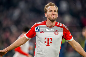 2024-03-05 - Harry Kane of Bayern Munich celebrates his goal 3-0 during the UEFA Champions League, Round of 16, 2nd leg football match between FC Bayern Munich and SS Lazio on March 5, 2024 at Allianz Arena in Munich, Germany - FOOTBALL - CHAMPIONS LEAGUE - BAYERN MUNICH V LAZIO - UEFA CHAMPIONS LEAGUE - SOCCER