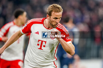 2024-03-05 - Harry Kane of Bayern Munich celebrates his goal 3-0 during the UEFA Champions League, Round of 16, 2nd leg football match between FC Bayern Munich and SS Lazio on March 5, 2024 at Allianz Arena in Munich, Germany - FOOTBALL - CHAMPIONS LEAGUE - BAYERN MUNICH V LAZIO - UEFA CHAMPIONS LEAGUE - SOCCER