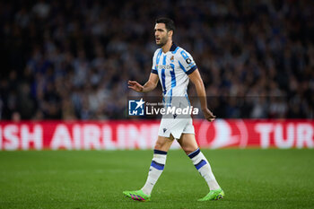 2024-03-05 - Mikel Merino of Real Sociedad during the UEFA Champions League, Round of 16, 2nd leg football match between Real Sociedad and Paris Saint-Germain on March 5, 2024 at Reale Arena in San Sebastian, Spain - FOOTBALL - CHAMPIONS LEAGUE - REAL SOCIEDAD V PARIS SG - UEFA CHAMPIONS LEAGUE - SOCCER