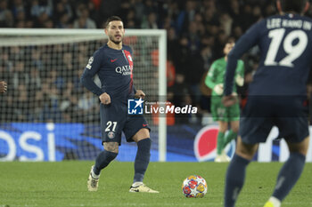 2024-03-05 - Lucas Hernandez of PSG during the UEFA Champions League, Round of 16, 2nd leg football match between Real Sociedad and Paris Saint-Germain (PSG) on March 5, 2024 at Reale Arena in San Sebastian, Spain - FOOTBALL - CHAMPIONS LEAGUE - REAL SOCIEDAD V PARIS SG - UEFA CHAMPIONS LEAGUE - SOCCER