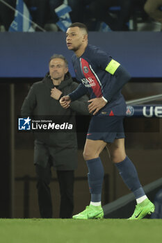 2024-03-05 - Kylian Mbappe of PSG, PSG coach Luis Enrique during the UEFA Champions League, Round of 16, 2nd leg football match between Real Sociedad and Paris Saint-Germain (PSG) on March 5, 2024 at Reale Arena in San Sebastian, Spain - FOOTBALL - CHAMPIONS LEAGUE - REAL SOCIEDAD V PARIS SG - UEFA CHAMPIONS LEAGUE - SOCCER