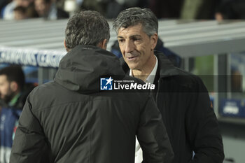 2024-03-05 - Coach of Real Sociedad Imanol Alguacil and PSG coach Luis Enrique before the UEFA Champions League, Round of 16, 2nd leg football match between Real Sociedad and Paris Saint-Germain (PSG) on March 5, 2024 at Reale Arena in San Sebastian, Spain - FOOTBALL - CHAMPIONS LEAGUE - REAL SOCIEDAD V PARIS SG - UEFA CHAMPIONS LEAGUE - SOCCER