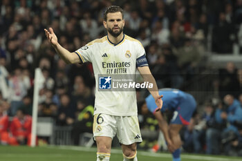 2024-03-06 - Nacho Fernandez of Real Madrid during the UEFA Champions League, Round of 16, 2nd leg football match between Real Madrid and RB Leipzig on March 6, 2024 at Santiago Bernabeu stadium in Madrid, Spain - FOOTBALL - CHAMPIONS LEAGUE - REAL MADRID V RB LEIPZIG - UEFA CHAMPIONS LEAGUE - SOCCER